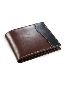 Hnědočerná pánská kožená peněženka Hakon