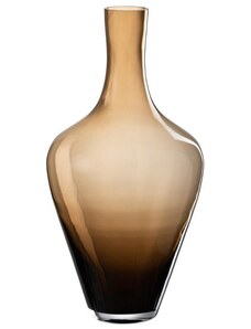 Jantarově hnědá skleněná váza J-Line Omar 50 cm
