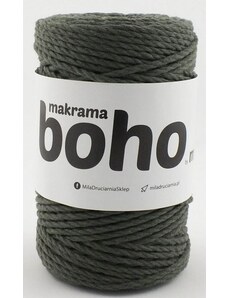 Mila Macrame BOHO 3ply 4 mm - olivová tmavá