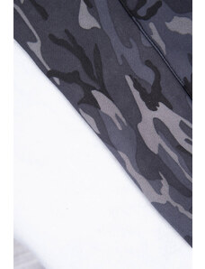 K-Fashion Mikina s dlouhými zády moro graphite+black