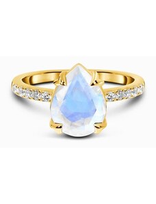 Royal Exklusive Royal Fashion prsten 14k zlato Vermeil GU-DR8346R-YELLOWGOLD-MOONSTONE-TOPAZ