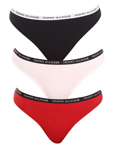 3PACK dámská tanga Tommy Hilfiger vícebarevná (UW0UW02829 0WS)