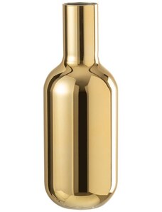 Zlatá skleněná dekorativní váza J-Line Sonum 32 cm