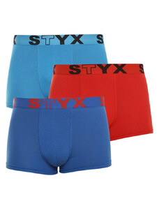 3PACK pánské boxerky Styx sportovní guma vícebarevné (G9676964)