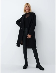 Černé, dlouhé dámské kabáty | 1 970 kousků - GLAMI.cz