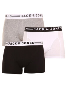 3PACK pánské boxerky Jack and Jones vícebarevné (12081832 - light grey)