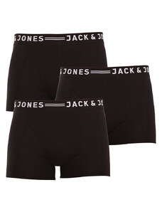 3PACK pánské boxerky Jack and Jones černé (12081832 - black/black)