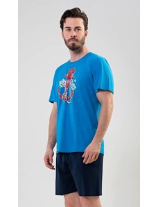 Gazzaz Pánské pyžamo šortky Kotva - modrá