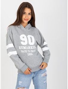 BASIC Šedá sportovní mikina "90" --grey