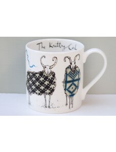 Anna Wright UK Porcelánový hrnek Knitting circle Sheep 350ml