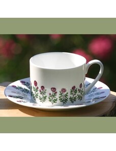 Wiggles & Florence UK Porcelánový šálek s podšálkem Roses multi 200ml
