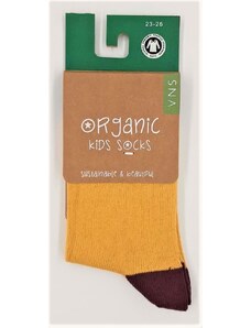 VNS Organic socks Dětské ponožky VNS Organic kids Plain yellow brown