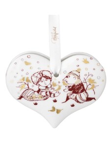 Bjorn Wiinblad Dánsko Vánoční dekorace srdce Wiinblad Christmas Heart red H6,5