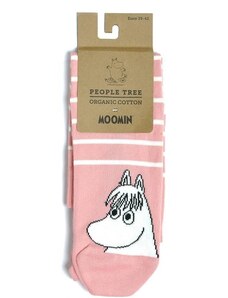 VNS Organic socks Moomin Stripe Socks 35-38 pink vegan ponožky