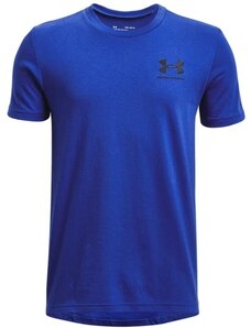 Triko Under Armour UA SPORTSTYLE LEFT CHEST SS-BLU 1363280-486