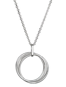 EVOLUTION GROUP Stříbrný náhrdelník tři kroužky 62001