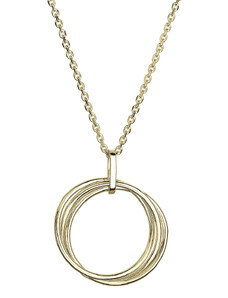 EVOLUTION GROUP Pozlacený náhrdelník tři kroužky 62001