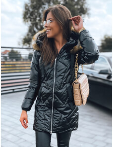 Golddigga Belted Bubble Jacket Ladies Black GLAMI.cz