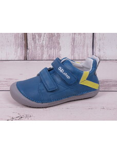 Celoroční kožené boty obuv BAREFOOT D. D. step S063-484 jasně modré