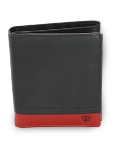 Pánská kožená peněženka Arwel- černočervená