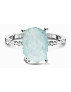 Royal Exklusive Royal Fashion stříbrný prsten GU-DR15554R-SILVER-AQUAMARINE-TOPAZ