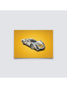 Automobilist Posters | Porsche 906 - Colours of Speed - Japanese GP - 1967 - White | Unlimited Edition