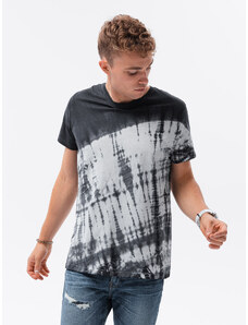Ombre Clothing Pánské tričko Tie-Dye - grafitová S1617