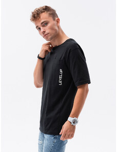 Ombre Clothing Pánské tričko OVERSIZE - černá S1628