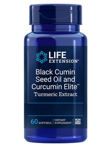Life Extension Black Cumin Seed Oil with Curcumin Elite Turmeric Extract 60 ks, gelové tablety