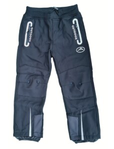 Dívčí/chlapecké funkční softshellové kalhoty, zateplené KUGO HK1806-665- černé