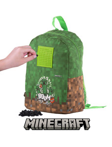 PIXIE CREW & MINECRAFT dětský batoh zeleno-hnědý