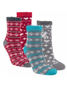 Módní dámské akrylové vzorované ponožky RS mix barev 35-38