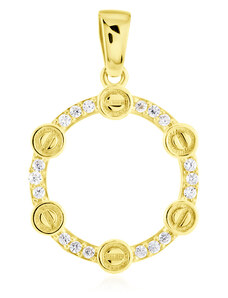 GEMMAX Jewelry Elegantní zlatý přívěsek se zirkony GLPYB-39681