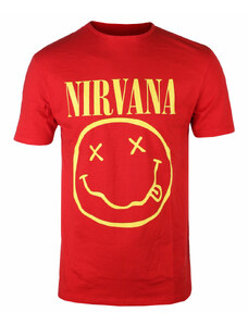 Tričko metal pánské Nirvana - Yellow Happy Face - ROCK OFF - NIRVTS04MR