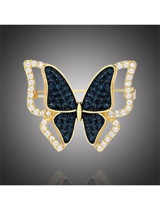 Éternelle Luxusní brož se zirkony Crystal Butterfly Gold - motýl