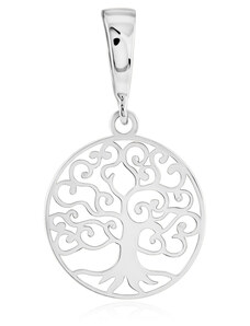 GEMMAX Jewelry Kulatý přívěsek Strom života z bílého zlata GUPWN-40101