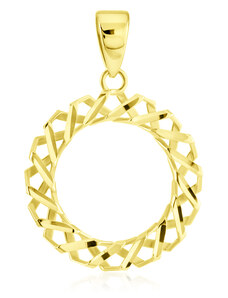 GEMMAX Jewelry Zlatý přívěsek Kroužek s prořezávaným vzorem GLPYN-39331