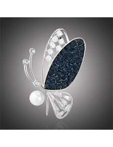 Éternelle Luxusní brož Swarovski Elements Gina - motýl, perla