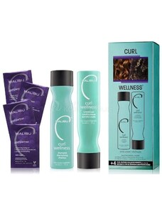 Malibu C Curl Wellness Set - šampon 266 ml + kondicionér 266 ml + Malibu Curl Partner kúra 4x5 g