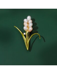 Éternelle Brož se sladkovodními perlami Thalia - květina