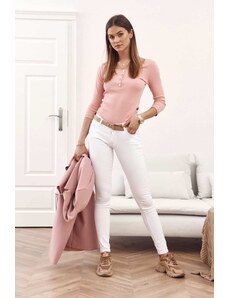FASARDI Bílé dámské džínové kalhoty