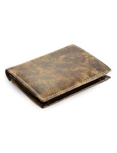 Hnědá kožená peněženka Arwel - rustik