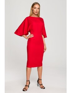 Efektní pouzdrové šaty MOE M700 červené