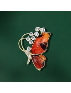 Éternelle Luxusní brož Swarovski Elements Emanuel - motýl babočka paví oko