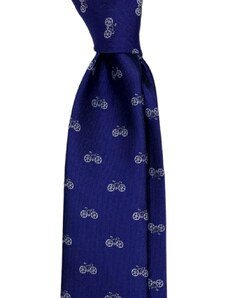 Kolem Krku Tmavě modrá kravata s koly