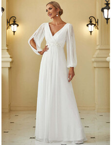 Dámské luxusní bílé šaty Ever Pretty 0461