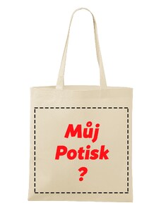 Topmama.cz Nákupní taška s Vlastním potiskem Béžová