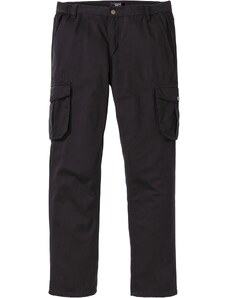 bonprix Cargo kalhoty Regular Fit Straight, pohodlný střih Černá