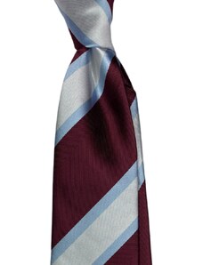 Kolem Krku Vínová kravata s proužky