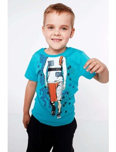 FASARDI Chlapecké tričko s mintovou aplikací